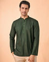 Enchanting Dark Green Short Kurta